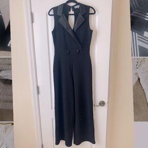 Black tuxedo jumpsuit
